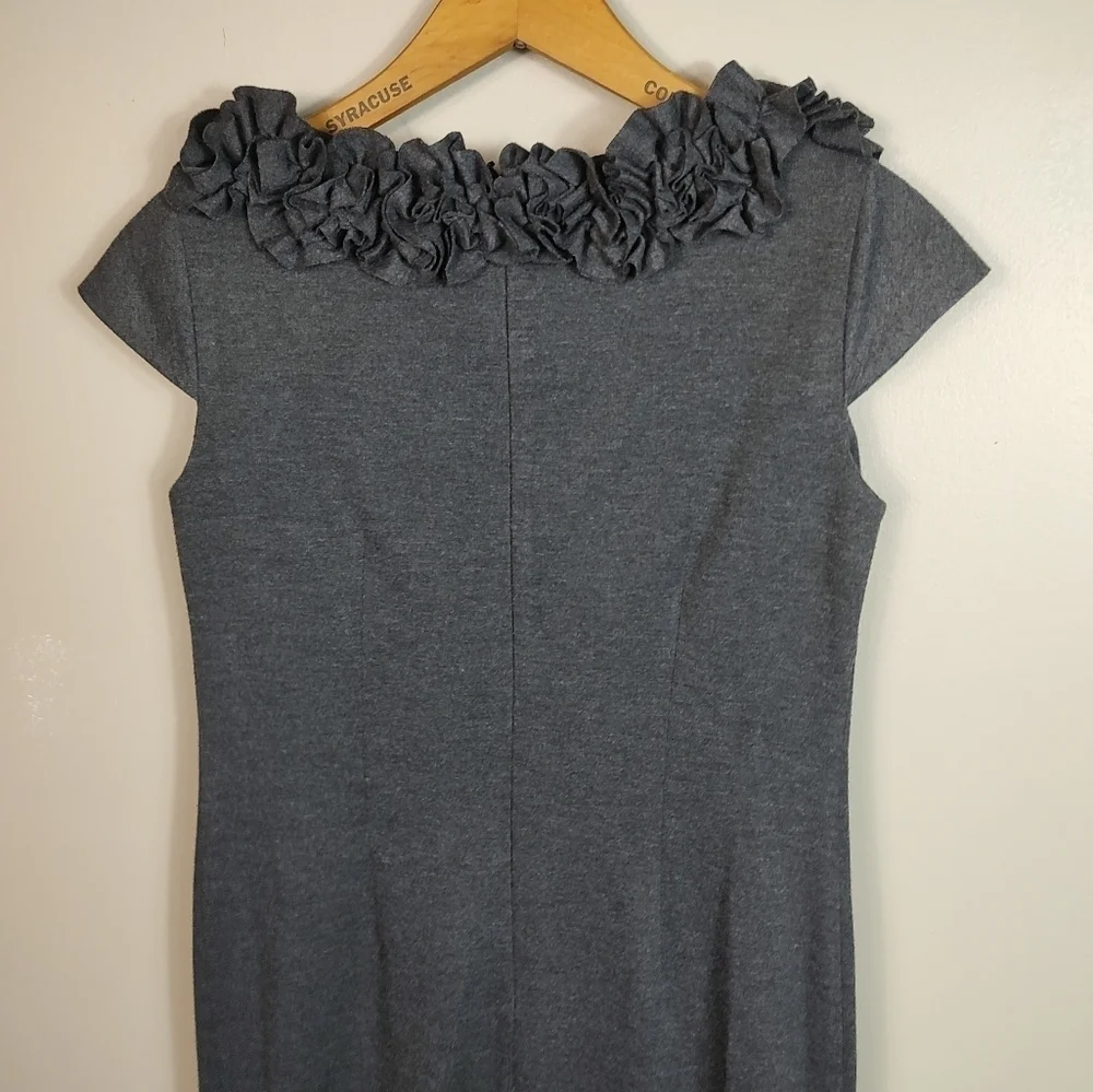 Cache Dark Gray Knit Sheath Dress 2